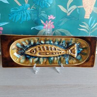 Zsolnay ceramic fish wall decoration from Budapest