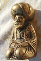 Réz török basa figura szobor