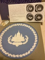 Wedgwood falra akasztható 'Christmas 1972' porcelán jelzett tányér