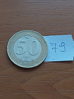 TÖRÖKORSZÁG 50 KURUS 2005  BIMETÁL  79.