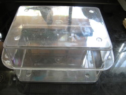 Retro transparent plastic box, storage, serving tray