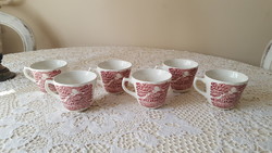 English faience grindley tea and coffee cups 6 pcs.