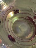 Glass art Secessionist Freiherr von Poschinger iridescent glass table centerpiece bowl 29 cm diameter