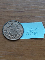 PORTUGÁLIA 20 XX CENTAVOS 1968 Bronz  196.