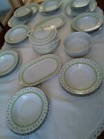 30-piece complete porcelain tableware with a rare Alföld parsley pattern!