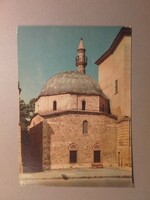 Hungary, postcard-Pécs, Jakovali Hassan Mosque and minaret