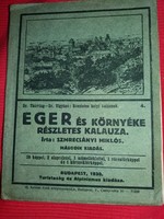 1925.Antik Szmrecsányi Miklós : Eger és környéke részletes kalauza könyv GYŰJTŐI  a képek szerint