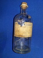 Old round pharmacy medicine glass bottle, 0.5 for collectors as shown in the pictures