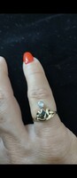 Gyémánt - onix gyűrű