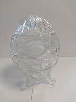 Egg-shaped glass container