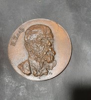 Nyírő  Gyula: Robert Koch - eredeti jelzett bronzplakett