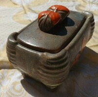 Austrian vintage large marked ceramic industrial sugar box - bonbonier