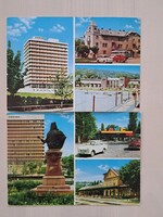 Two retro postal clean postcards from Balatonalmád with Trabant