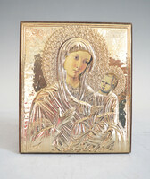 Régi ikon reprodukció XX közepe század ezüst keretben. Szent Anya "Szeretet" ".