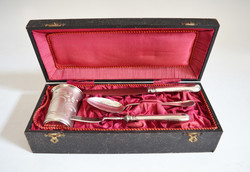 Silver 4-piece christening set in gift box