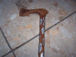Hiking stick with markings