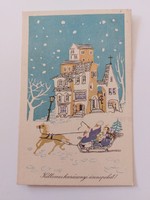 Old Christmas postcard 1968 picture postcard Santa Claus