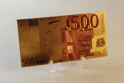 Aranyozott 500 euro bankjegy