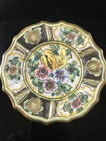 Hand-painted Italian deruta wall plate, 13 cm diameter