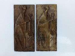 Erwin huber bronze plaques 2 pcs