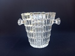 Glass crystal ice cube bucket