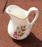 Porcelain milk spout with rose pattern - milk colored spout