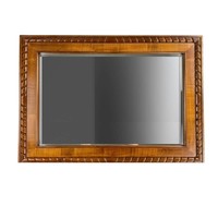 Refurbished carved classic mirror with polished glass