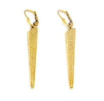 Engraved dangling gold earrings (zal-au105996)