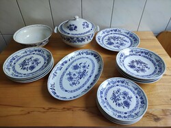 Echt kobalt kék hagyma mintás porcelán étkészlet