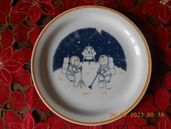 Zsolnay űrhajós gyerek lapos tányér