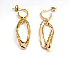 Gold dangling earrings (zal-au91559)