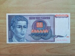 Yugoslavia 500000 dinars 1993