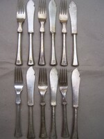 Set of six fish cutlery