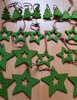 Christmas felt decoration star pine tree hanging ornament accessory