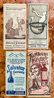 4 mineral water calculator cards from the 1920s for Kaligyuszi