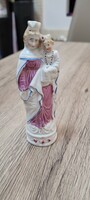 Antique porcelain figure statue of the Virgin Mary and baby Jesus.