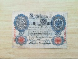 Germany German 20 Mark 1910 6 digits