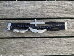 New! Multi-row leather bracelet