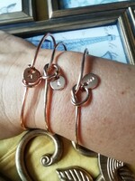 Betűk S, I, A monogram REIF karkötők állítható nemes acél rose Gold és nem szineződő stabil ékszer