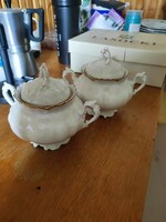 Two sugar bowls from a Czechoslovakian mz porcelain set