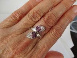 Nagyon szép nagy lilaköves ezüstgyűrű