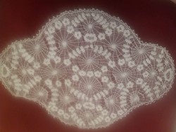 Old, oval Pannonian lace tablecloth