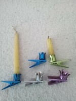 Old Christmas candle holders with clips