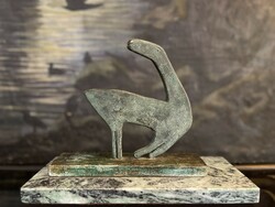 Art Deco bronz ló szobor