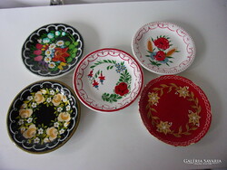 5 painted plates