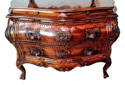 A749 richly carved baroque chest of drawers