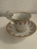 Gyönyörű gyűjtői Pirken-Hammer porcelán teás csésze kistányérral.