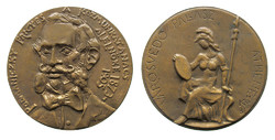 Stone plaque: Frigyes podmaniczky / city defender Pallas Athena