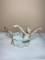 Wallendorf balerina német porcelán 10cm magas