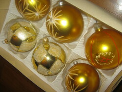 Üveg gömb  karácsonyfadísz doboz